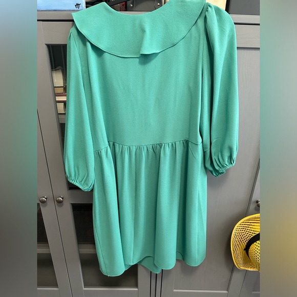 Kelly Green Ruffled Midi Dress - Picture 2 of 3